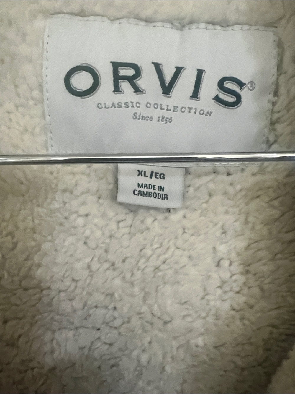 Orvis Brighton Sherpa Lined 1/4 zip pull over Navy - Picture 3 of 10